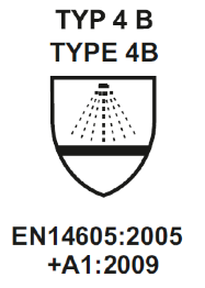 Protection contre la pulvérisation de produits chimiques liquides de type 4
